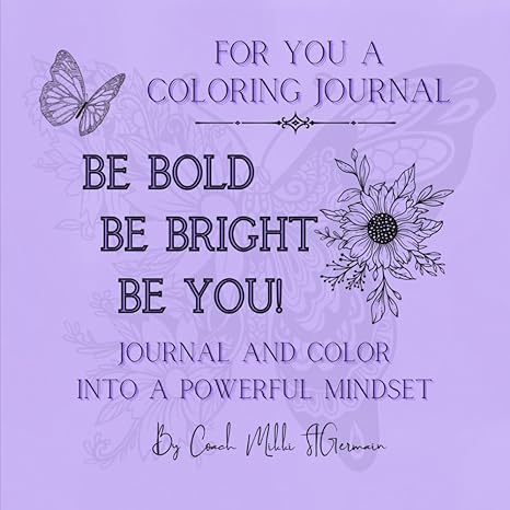 Journal and Coloring Book with a Butterflies and Flowers